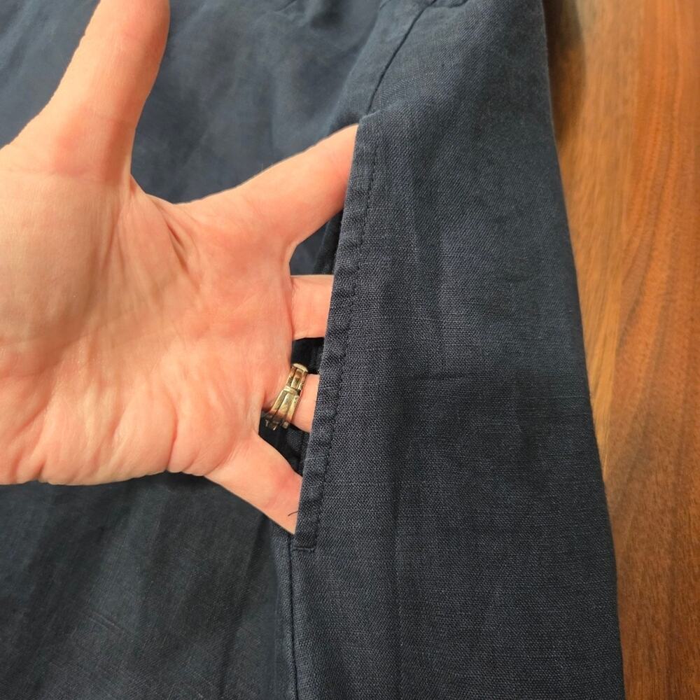 J. Jill Love Linen 100% Linen Sleeveless Button-Down Midi Shirt Dress Petite XL - Picture 10 of 10